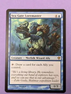 MTG Magic: Zendikar: Sea Gate Loremaster #63/249 Rare - NM - Image 3