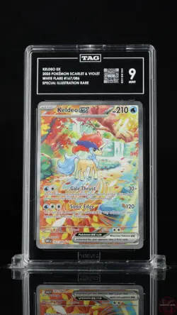 KELDEO EX 167/086 SPECIAL ILLUSTRATION RARE WHITE FLARE POKEMON TAG 9 MINT - Image 1