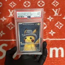 2023 POKEMON SVP EN PIKACHU/GREY FELT HAT POKEMON X VAN GOH 9 PSA MINT AUTHENTIC - Image 2