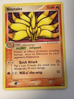 Ninetales 19/108 Non Holo Rare Pokemon EX Power Keepers Rare LP - Image 1