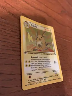 Pokemon TCG Raichu Fossil 14/62 Holo 1st Edition Holo Rare - Image 4