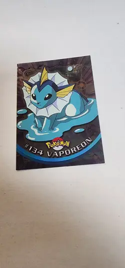 Vaporeon #134 - Silver Foil - Pokemon Topps Series 3 - Image 1