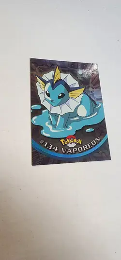 Vaporeon #134 - Silver Foil - Pokemon Topps Series 3 - Image 2