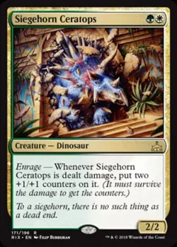 Siegehorn Ceratops -Foil Near Mint MTG Rivals of Ixalan - Image 1