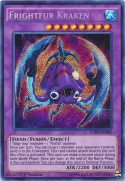 Yugioh! LP Frightfur Kraken - FUEN-EN020 - Secret Rare - 1st Edition Lightly Pla - Image 1