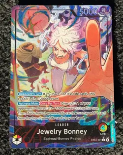 One Piece TCG EB04-001 Jewelry Bonney Alt Art Leader English OP15 - Image 3