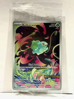 Bulbasaur 133/132 Mega Evolution Stamped Promo Sealed Pokemon Card TCG NM - Image 1