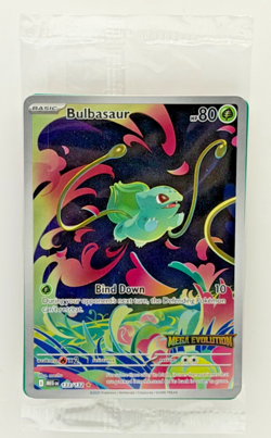 Pokemon TCG Bulbasaur 133/132 – Mega Evolution Stamped Promo – Sealed – NM - Image 1