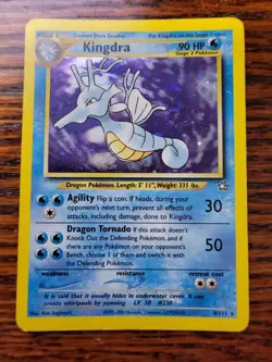 Kingdra 8/111 MP! Holo Rare Neo Genesis Unlimited Edition Pokemon WOTC - Image 1