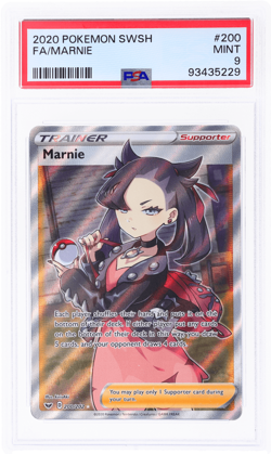 2020 Pokemon Sword and Shield Marnie #200 PSA 9 - Image 1