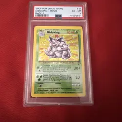 2000 Pokemon Base Set 2 Nidoking Holo R - CGC 6.5 Ex/Nm - Image 1