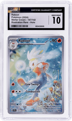 2024 Pokemon Scarlet and Violet Stellar Crown Raboot Illustration Rare CGC 10 - Image 1