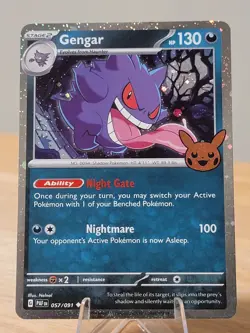 Gengar 057/091 (Cosmos Holo) Trick or Trade BOOster Holo U NM Pokemon Card 2024 - Image 1