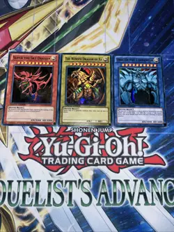 YuGiOh! Egyptian Gods Card Set Obelisk Slifer Ra YGLD-ENG01-03 Limited Edition - Image 1