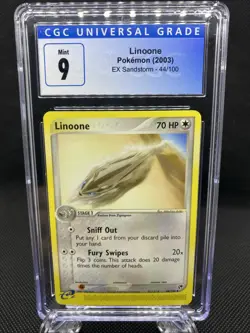 2003 Pokemon EX Sandstorm Linoone 44/100 CGC 9 Mint - Image 1