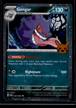Gengar Halloween Trick or Trade 2024 Pokemon Card 057/091 in Toploader - Image 1