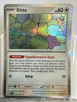 Pokemon TCG Scarlet & Violet 151 Ditto 132/165 Rare Holo Near-Mint - Image 1