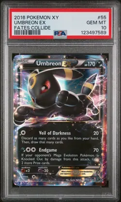 Pokemon Umbreon EX XY Fates Collide Holo Rare #55 PSA 10 Gem Mint - Image 1