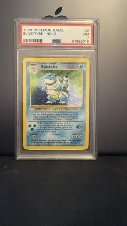 1999 Pokemon Game Blastoise Hologram #2 PSA Near Mint/Mint - Image 1
