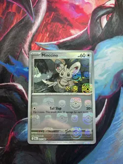 Pokemon TCG Black Bolt Minccino Master Ball Holo Card 075/086 NM - Image 1