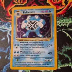 Pokemon Poliwrath Base Set Holo Rare 13/102 90HP English 1999 TCG Card - Image 1