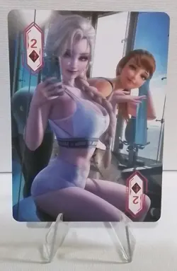 Goddess Story Waifu Card - ACG Poker Elsa & Anna - Image 1