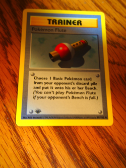 Pokemon 1999 1st Edition Shadowless Base Pokemon Flute common card - Image 1