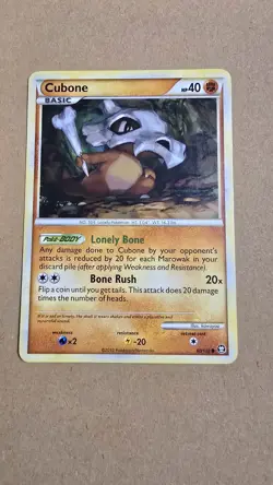 CUBONE 60/102 - NON-HOLO - COMMON - TRIUMPHANT - 2010 Pokemon Card - NM - Image 1