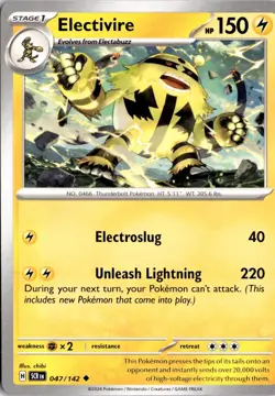 Electivire 047/142 SV07: Stellar Crown Pokemon Card TCG - Image 1