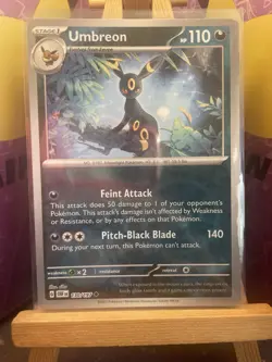 POKEMON TCG: UMBREON 130/197 OBSIDIAN FLAMES REVERSE UNCOMMON CARD NM - Image 1