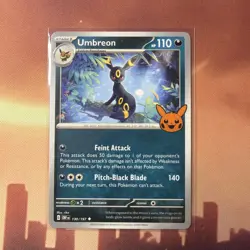 Pokemon TCG Umbreon Obsidian Flames 130/197 Regular Uncommon Trick Or Trade - Image 1