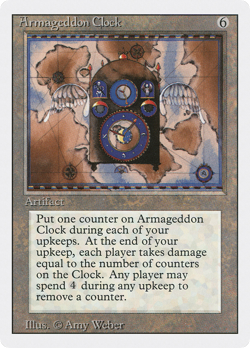 Armageddon Clock (MP) Revised Edition 3ED Magic MTG - Image 1