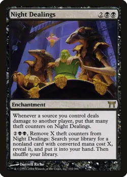 Night Dealings Champions of Kamigawa - Lightly Played - Image 1