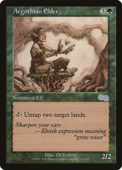 Argothian Elder #233 (Damaged) Urza's Saga USG Magic MTG - Image 1