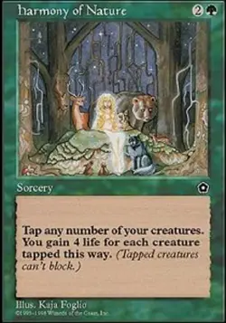 1x Harmony of Nature Light Play, English Portal Second Age MTG Magic - Image 1