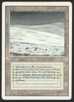 ***Tundra (Edge Crease & Ring Ding)*** MTG Revised Magic Kid Icarus - Image 1