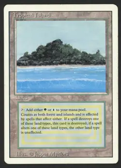 ***Tropical Island*** MTG Revised Magic Kid Icarus - Image 1