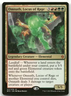 Omnath, Locus of Rage #217 (NM) Battle for Zendikar BFZ Magic MTG - Image 1