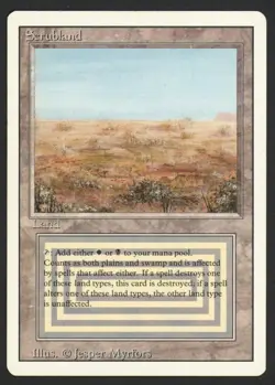***Scrubland (Ring Ding)*** MTG Revised Magic Kid Icarus - Image 1