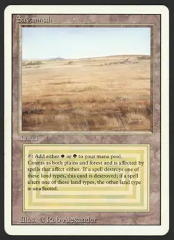 ***Savannah (Edge Crease)*** MTG Revised Magic Kid Icarus - Image 1