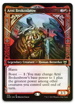 Arni Brokenbrow (Showcase) #310 (Foil) (NM) Kaldheim KHM Magic MTG - Image 1