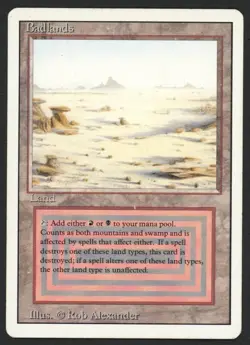 ***Badlands (Pen Indent)*** MTG Revised Magic Kid Icarus - Image 1