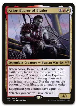 Astor, Bearer of Blades #194 (NM) Dominaria United DMU Magic MTG - Image 1