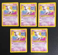 2000 WOTC POKEMON LEAGUE MEW #8 BLACK STAR PROMO LOT OF 5 CARDS UNPLAYED - Image 1