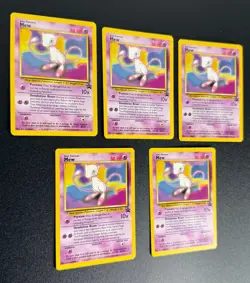 2000 WOTC POKEMON LEAGUE MEW #8 BLACK STAR PROMO LOT OF 5 CARDS UNPLAYED - Image 4