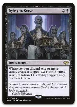 Dying to Serve #109 (NM) Crimson Vow VOW Magic MTG - Image 1
