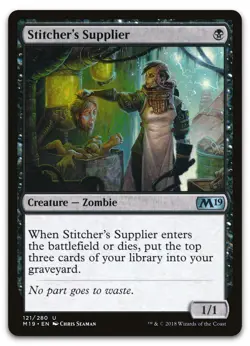 Stitcher's Supplier #121 (NM) Core Set 2019 M19 Magic MTG - Image 1