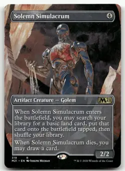 Solemn Simulacrum (Alternate Art) #319 (NM) Core Set 2021 M21 Magic MTG - Image 1