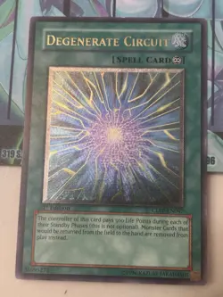 Yugioh 1x Degenerate Circuit Ultimate Rare CDIP-EN047 Cyberdark Impact 1st Ed LP - Image 1