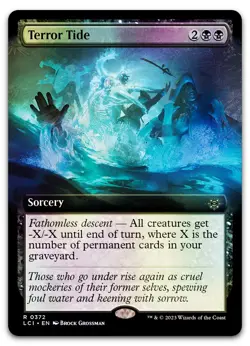 Terror Tide (Extended Art) #372 (Foil) (NM) Lost Caverns of Ixalan LCI Magic MTG - Image 1